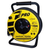 Enrouleur de chantier - en néoprène - 40 m - 3G2.5mm² - 4 prises - IP44 - j