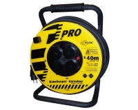 Enrouleur de chantier - en néoprène - 40 m - 3G2.5mm² - 4 prises - IP44 - j