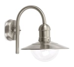 Applique murale - extérieure - Ina - inox - E27 - 60W - gris