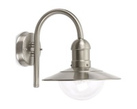 Applique murale - extérieure - Ina - inox - E27 - 60W - gris