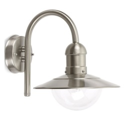 Applique murale - extérieure - Ina - inox - E27 - 60W - gris