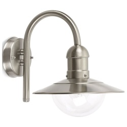 Applique murale - extérieure - Ina - inox - E27 - 60W - gris