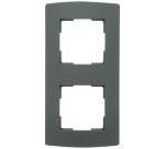 Plaque  double - verticale - noir