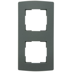 Plaque  double - verticale - noir