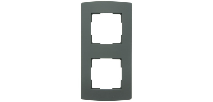 Plaque  double - verticale - noir