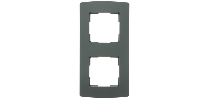 Plaque  double - verticale - noir