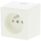 Prise 2P+T - en saillie - crème