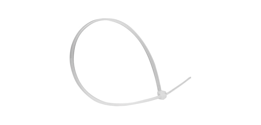 Collier de serrage - 180x4.8 mm - lot de 100 - blanc