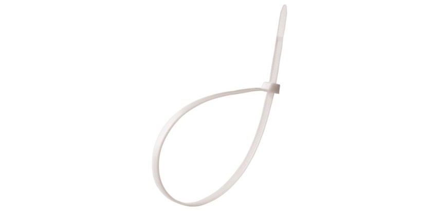 Collier de serrage - 350x4.8 mm - lot de 100 - blanc
