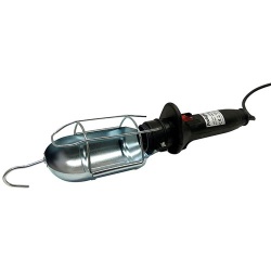 Baladeuse avec interrupteur - crochet et grille métallique - E27 - 60W - 5