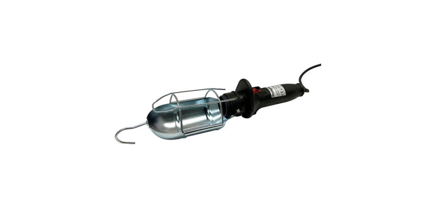 Baladeuse avec interrupteur crochet et grille métallique E27 60W 5 m