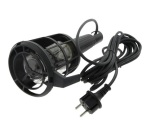 Baladeuse avec grille  et  crochet plastique - E27 - 60W - 5 m - noir