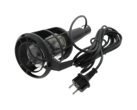 Baladeuse avec grille  et  crochet plastique - E27 - 60W - 5 m - noir