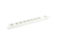 Bloc multiprises avec interrupteur - 8x2P+T - 1.5 m - blanc