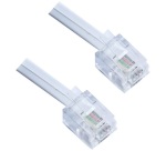 Câble téléphone RJ11 - connexion mâle 6P4C - L : 10 m - blanc