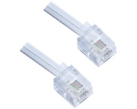 Câble téléphone RJ11 - connexion mâle 6P4C - L : 10 m - blanc