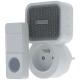 Carillon sans fil complet - plug pass - 38 mélodies - 85dB - 100 M - blanc