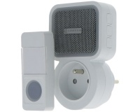 Carillon sans fil complet - plug pass - 38 mélodies - 85dB - 100 M - blanc