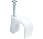 Attache ronde - avec pointe - D.12 mm - lot de 50 - blanc