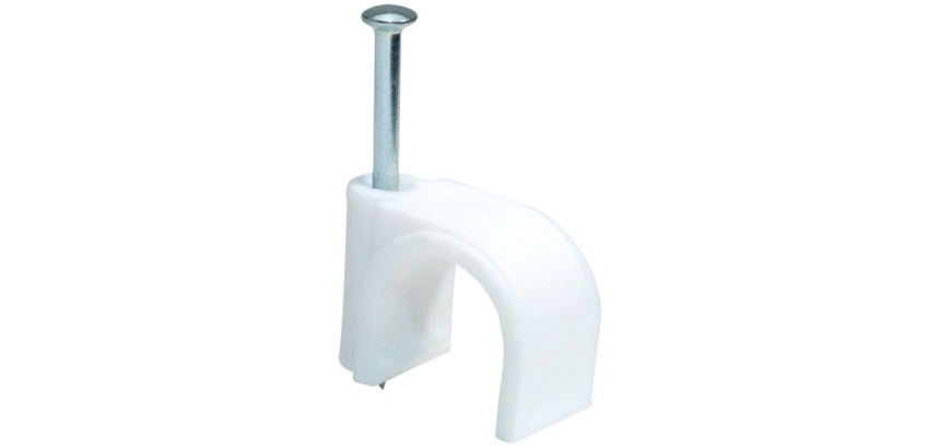 Attache ronde - avec pointe - D.12 mm - lot de 50 - blanc