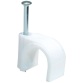 Attache ronde - avec pointe - D.12 mm - lot de 50 - blanc