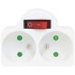 Biplitte 16A avec interrupteur 2P+T - blanc
