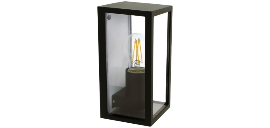 Applique murale - extérieure - Gijon - E27 - 15W - alu noir