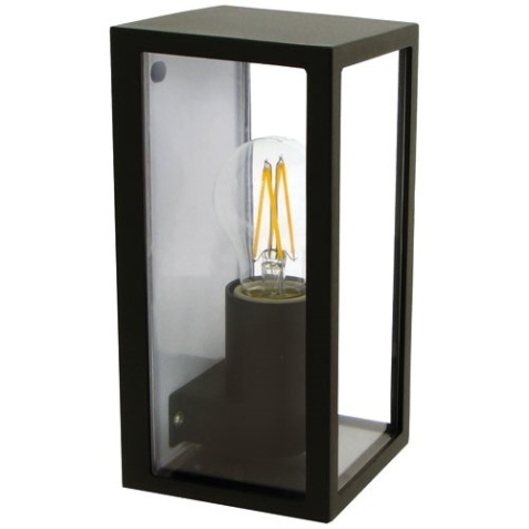 Applique murale - extérieure - Gijon - E27 - 15W - alu noir