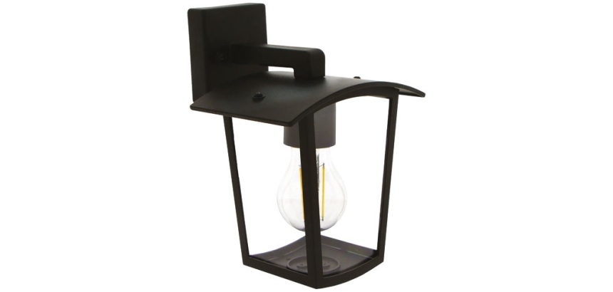 Applique murale - extérieure - Oviedo down - E27 - 15W - alu noir