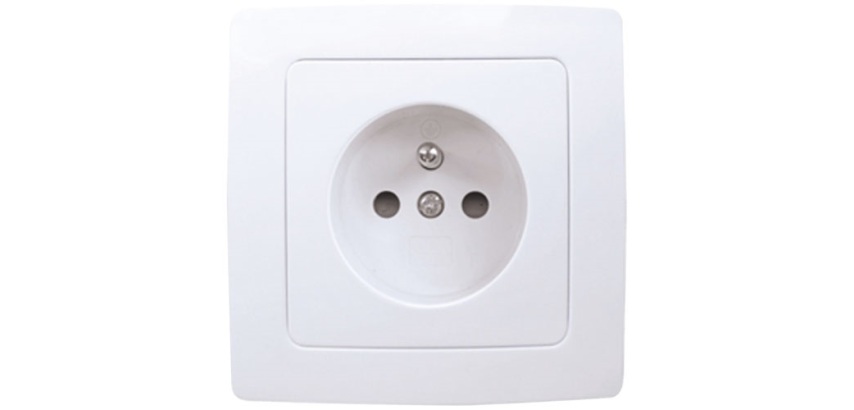 Prise 2P+T - blanc