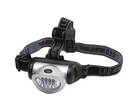 Lampe frontale - réglable 3 faisceaux - 8 leds - 120 lm - portée 25 m - noi