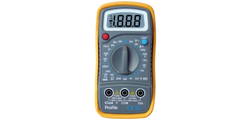 Multimètre digital - mini - 600V - catégorie 3 - jaune