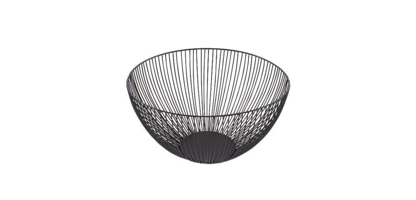 Corbeille à fruits 25 cm Noire - Wire