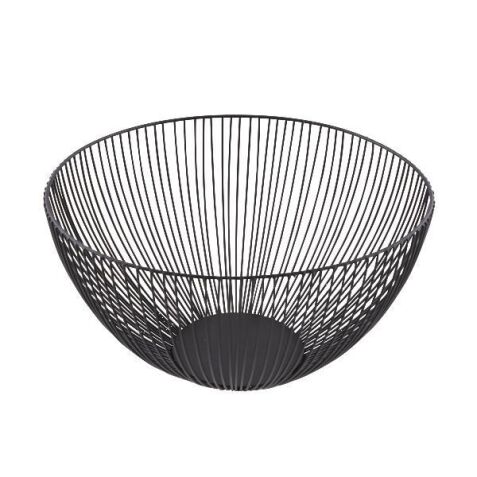 Corbeille à fruits 25 cm Noire - Wire