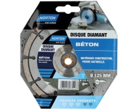 Disque diamant - 125 x 22.23 mm - travaux courants béton - lot de 1
