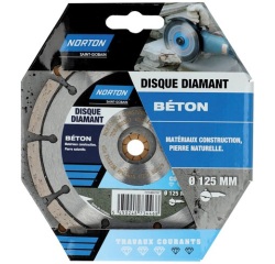 Disque diamant - 125 x 22.23 mm - travaux courants béton - lot de 1