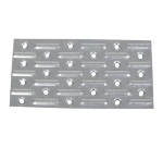 Plaque perforée - L 140 mm - 60 x 2 mm - 21 trous D5