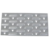 Plaque perforée - L 140 mm - 60 x 2 mm - 21 trous D5