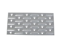 Plaque perforée - L 140 mm - 60 x 2 mm - 21 trous D5