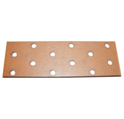 Plaque perforée - L 200 mm - 60 x 2 mm - 30 trous D5