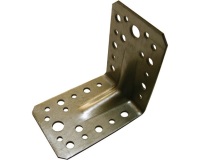 Equerre d'assemblage renforcée - L : 90 mm - 65 x 90 x 2.5 mm - 16 trous D5