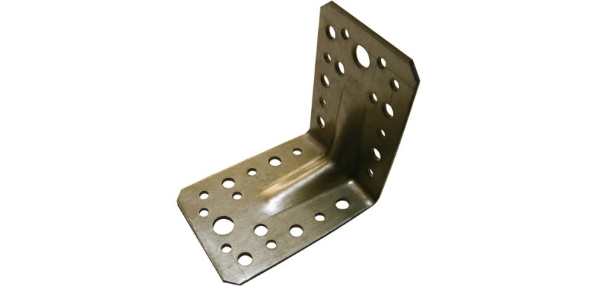 Equerre d'assemblage renforcée - L : 90 mm - 65 x 90 x 2.5 mm - 16 trous D5