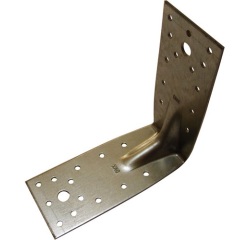 Equerre d'assemblage renforcée - L : 105 mm - 90 x 105 x 2.5 mm - 36 trous