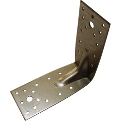 Equerre d'assemblage renforcée - L : 105 mm - 90 x 105 x 2.5 mm - 36 trous