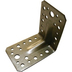 Equerre d'assemblage renforcée - L : 70 mm - 55 x 70 x 2.5 mm - 20 trous D5