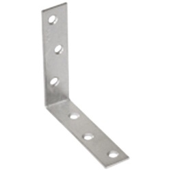 Equerre d'assemblage simple - L : 40 mm - 15 x 40 x 1.5 mm - 4 trous D4.5