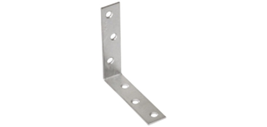 Equerre d'assemblage simple - L : 40 mm - 15 x 40 x 1.5 mm - 4 trous D4.5