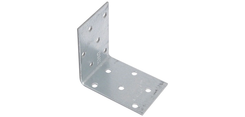 Equerre d'assemblage simple - L : 60 mm - 40 x 60 x 2 mm - 12 trous D5