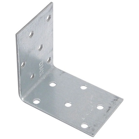 Equerre d'assemblage simple - L : 60 mm - 40 x 60 x 2 mm - 12 trous D5