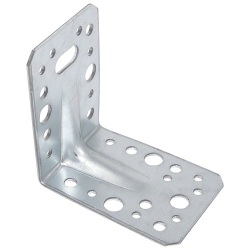 Equerre d'assemblage renforcée réglable - L : 105 mm - 90 x 105 x 2.5 mm -